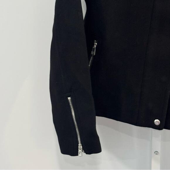 NWT Madewell Sherpa-Collar Asymmetric Zip-Front Jacket Wool Blend Medium NS383 - Picture 7 of 13